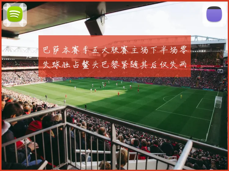 巴萨本赛季五大联赛主场下半场零失球独占鳌头巴黎紧随其后仅失两球